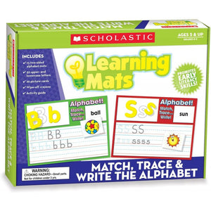 Learning Mats: Match, Trace & Write the Alphabet