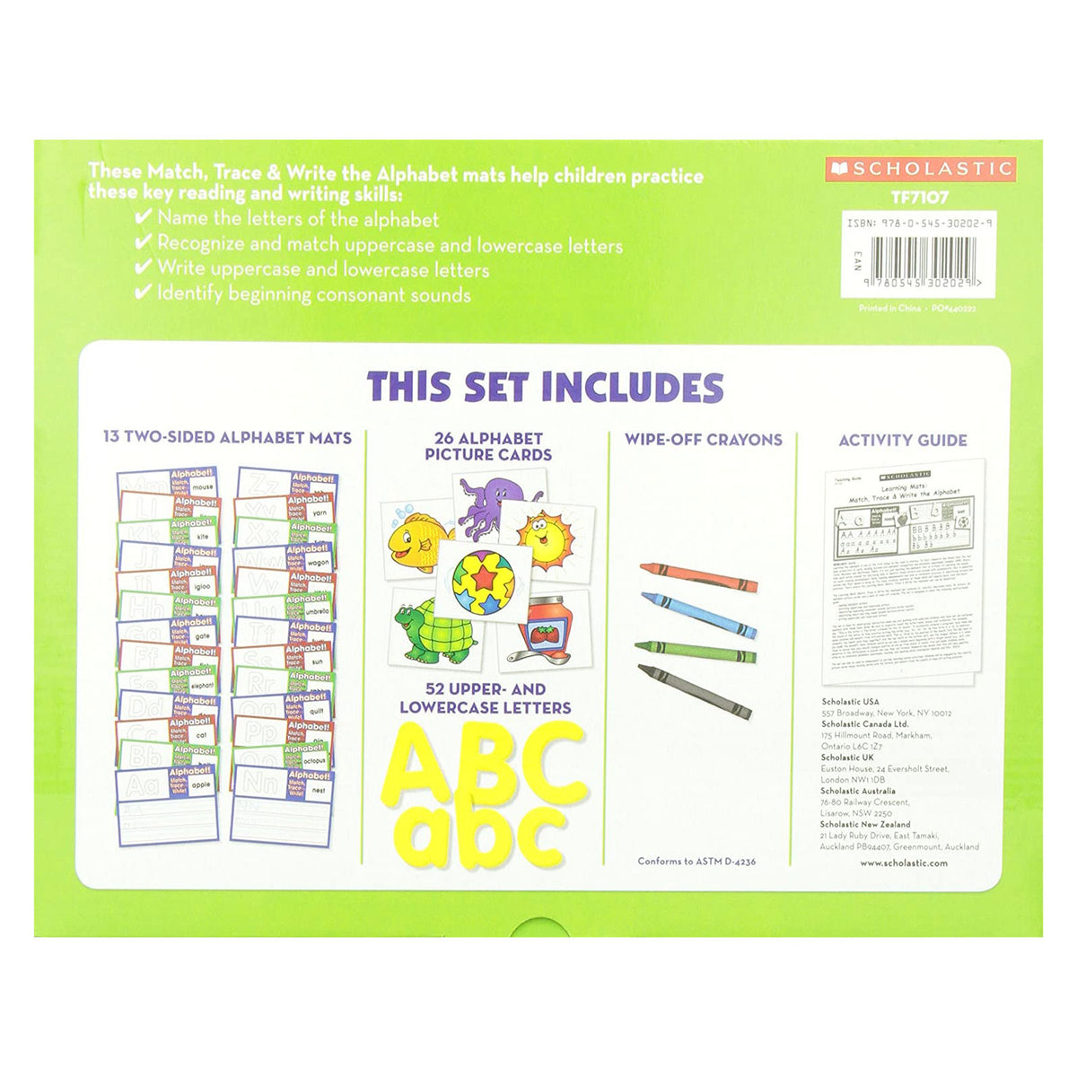 Learning Mats: Match, Trace &amp; Write the Alphabet